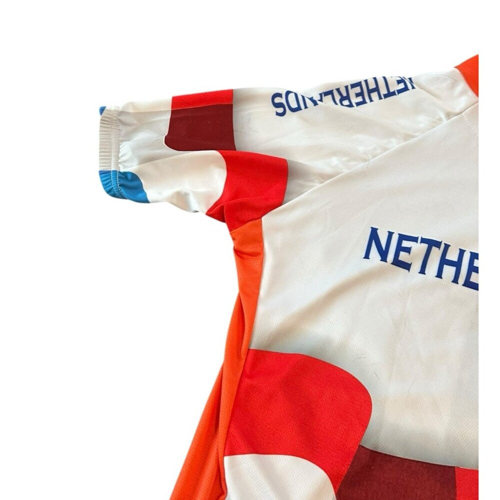 Netherlands Cycling Jersey Large CPI Sportswear Bike Gear Athletic Back Pockets - Picture 11 of 13